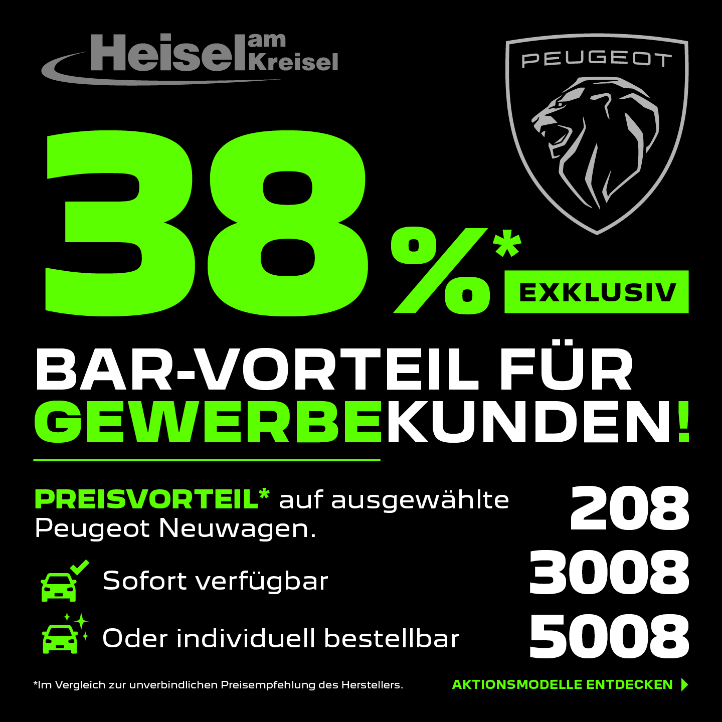 38% Vorteil für Gewerbekunden